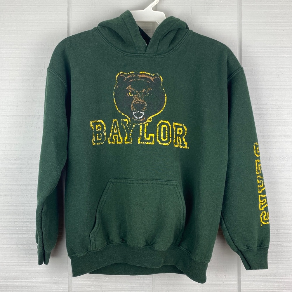 Gildan Baylor Bears Green Hoodie Sweatshirt Youth M